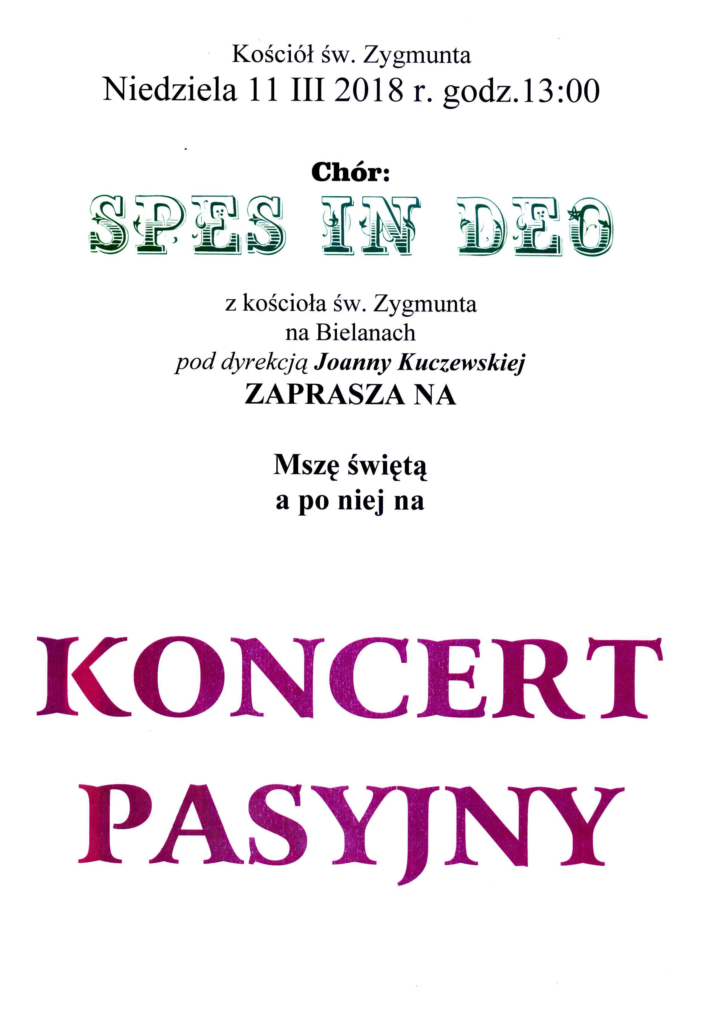 SPESINDEOKoncert Pasyjny11.03.2018